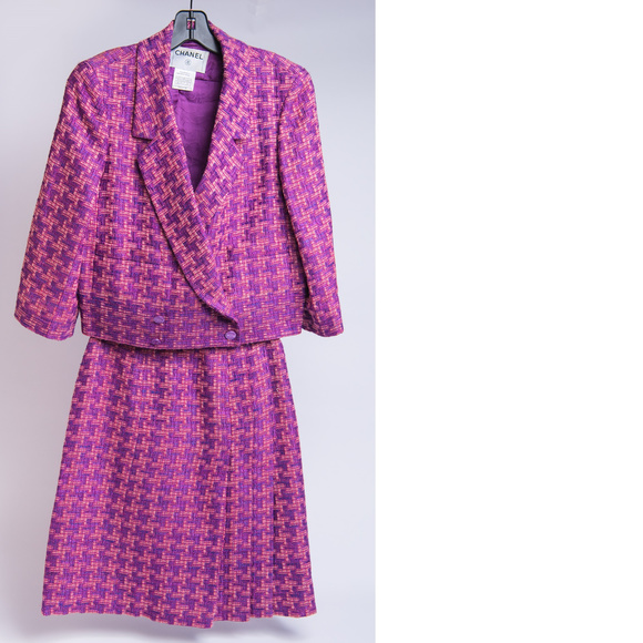 CHANEL Spr '01 Pink/Purple 3/4 Sleeve Jacket Sz40 - Picture 4 of 7